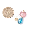 Electroplate Glass Beaded  Pendants PALLOY-JF03996-2