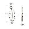 304 Stainless Steel Charms STAS-CJC0008-09P-2