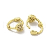 Brass Micro Pave Cubic Zirconia Hoop Earring EJEW-C088-01F-G-2
