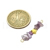 16Pcs 16 Styles Mixed Gemstone Chip Beaded with Brass Star Connector Charms PALLOY-JF03064-02-3