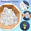 4 Sheets 11.6x8.2 Inch Stick and Stitch Embroidery Patterns DIY-WH0455-054-3