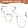 Unicraftale 2Pcs 2 Style Iron Clip Pocket Watch Chain DIY-UN0003-62-3