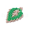 Seed Beads Beaded Charms PALLOY-MZ00285-01-3