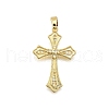 Brass Micro Pave Cubic Zirconia Pendants KK-Z100-28G-1