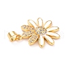 Real 18K Gold Plated Brass Micro Pave Cubic Zirconia Pendants ZIRC-L100-087G-01-3