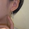 Leaf Alloy Crystal Rhinestone Dangle Earrings FS-WG56B0B-01-2