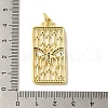 Brass Micro Pave Cubic Zirconia Pendants KK-Z042-03G-3