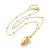 Chestnut Pendant Necklaces NJEW-G082-01A-G-2