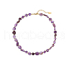 Elegant Natural Amethyst Beaded Necklaces for Women PA6706-1-1