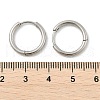 Tarnish Resistant 202 Stainless Steel Huggie Hoop Earrings EJEW-F111A-17mm-P-3