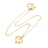 201 Stainless Steel Pendant Necklace for Women NJEW-F335-02G-02-2