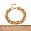 304 Stainless Steel Ring Link Chain Bracelets for Women BJEW-S165-02G-3