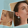 SUNNYCLUE 80Pcs 2 Colors 201 Stainless Steel Stud Earring Findings with Hole DIY-SC0023-55-5