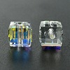 100Pcs Transparent Electroplate Glass Beads GLAA-K064-08A-AB01-2