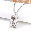 Retro Hip-hop 304 Stainless Steel Tarot Pendant Necklaces for Men FS-WGEC43A-03-1