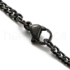 201 Stainless Steel Curb Chain Necklaces NJEW-Q336-09A-EB-4