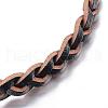 Adjustable Braided Leather Cord Bracelets BJEW-P099-21B-3