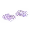 UV Plating Rainbow Iridescent Acrylic Beads OACR-H015-03-5