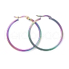 304 Stainless Steel Big Hoop Earrings EJEW-G260-02K-M-1