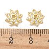 Rack Plating Brass Micro Pave Cubic Zirconia Bead Caps KK-K293-23C-G-2