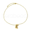 Ion Plating(IP) Initial Letter 304 Stainless Steel Pendant Necklaces NJEW-R265-05G-E-2