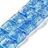 Handmade Dichroic Foil Glass Beads Strands DICH-U001-07G-1