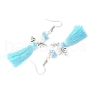 Angel 304 Stainless Steel Dangle Earrings EJEW-MZ00410-03-3