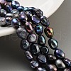 Dyed Natural Cultured Freshwater Pearl Beads Strands PEAR-P062-28F-1
