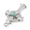 Alloy & Synthetic Turquoise Big Pendants FIND-U006-15P-04-2