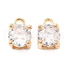 Brass Micro Pave Cubic Zirconia Pendants KK-D382-04G-02-1