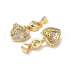 Brass Micro Pave Cubic Zirconia Pendants KK-Q068-66G-2