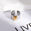 Stainless Steel Cuff Open Rings for Women NM1818-2-1