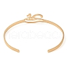 201 Stinless Steel God Eye of Horus Cuff Bangles for Women BJEW-P337-01G-3