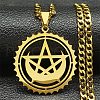 304 Stainless Steel Enamel Necklaces NJEW-Q338-10G-1