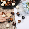 Gorgecraft 200Pcs 4 Colors Dyed Natural Maple Wood Beads WOOD-GF0001-93-3