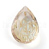 Embossed Glass Rhinestone Pendants GLAA-J101-05B-001PS-3