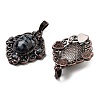 Natural Snowflake Obsidian Rhombus Pendants G-K363-02R-14-2