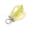 Electroplate Glass Pendants PALLOY-JF03956-01-5