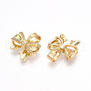 Brass Micro Pave Cubic Zirconia Charms KK-S049-17G-2