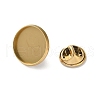 304 Stainless Steel Flat Round Brooch Brooch Base Settings STAS-S172-10A-G-2