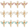 HOBBIESAY 30Pcs 3 Colors Alloy Enamel Pendants ENAM-HY0001-22-1
