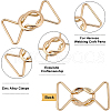 BENECREAT 6Pairs 3 Colors Zinc Alloy Clasps FIND-BC0002-45-4