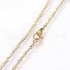 304 Stainless Steel Singapore Chain Necklaces X-MAK-L015-25A-1