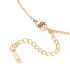 Brass Micro Pave Clear Cubic Zirconia & Shell Pearl Round Clover Pendant Necklaces NJEW-JN05261-01-5