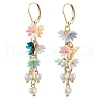 Resin & ABS Imitation Pearl Leverback Earrings EJEW-JE06264-2