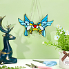 Bird Stained Acrylic Window Hanger Panel HJEW-WH0069-30-4