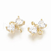 Brass Cubic Zirconia Links X-ZIRC-Q014-085G-1