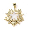 Brass Micro Pave Clear Cubic Zirconia Pendants KK-Q813-12A-G-1