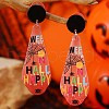 Halloween Cute Teardrop with Word Stud Earrings EA7771-1-1