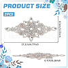 Flower Hotfix Rhinestone Appliques PATC-WH0008-83A-2
